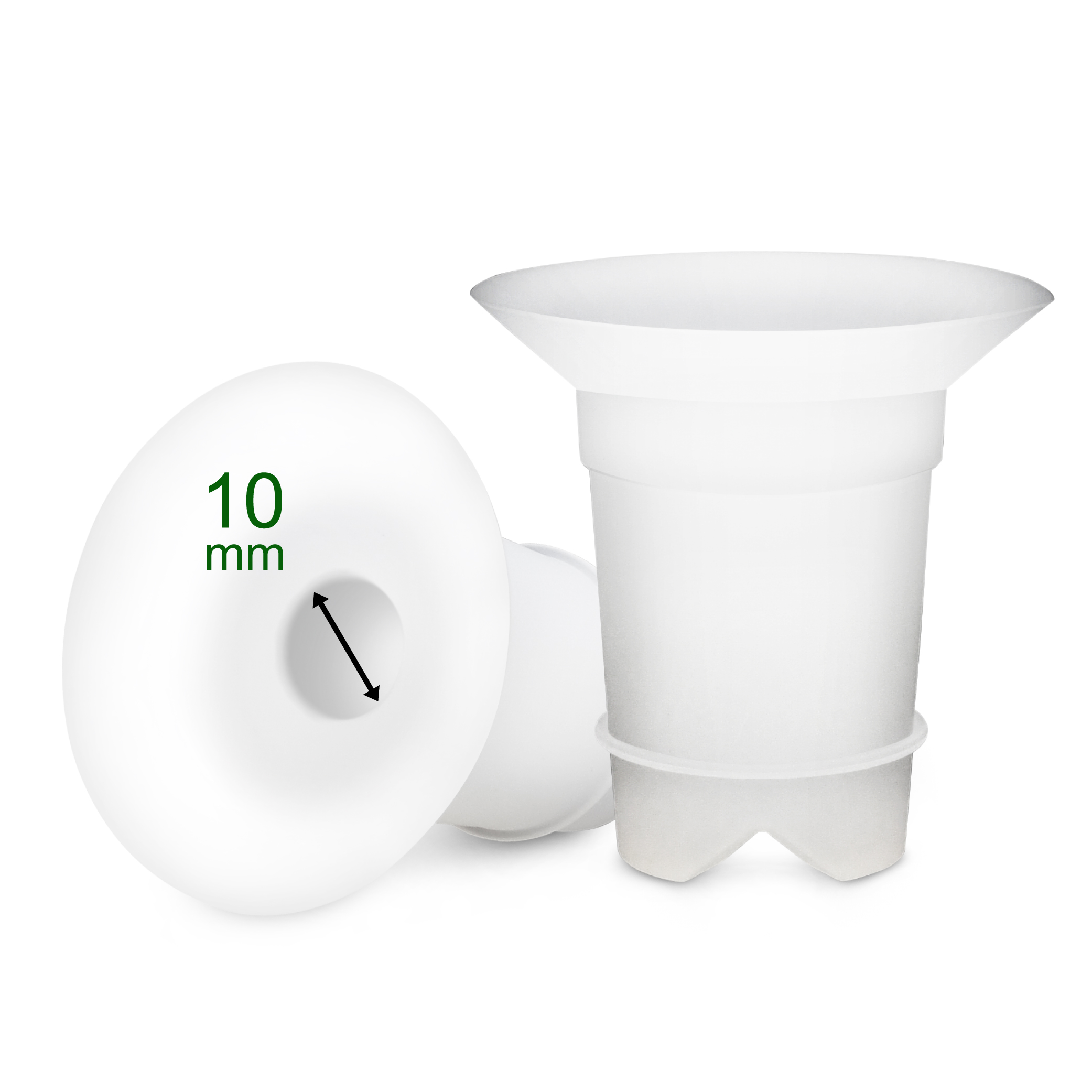 Maymom Flange Inserts 10 mm Compatible with Freemie 25 mm Collection Cup. 2pc/Each